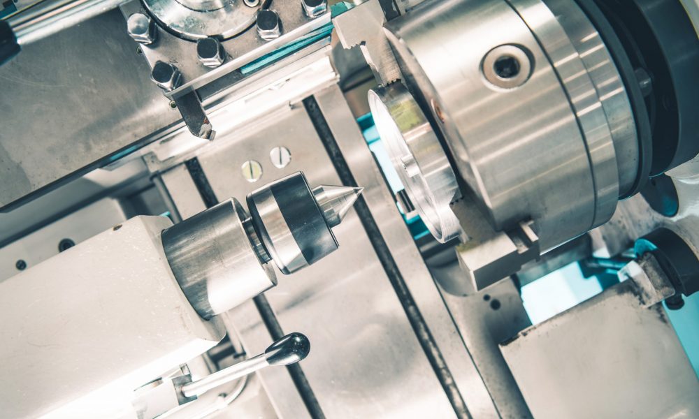 Lathe Machine Metalwork Industry Theme.