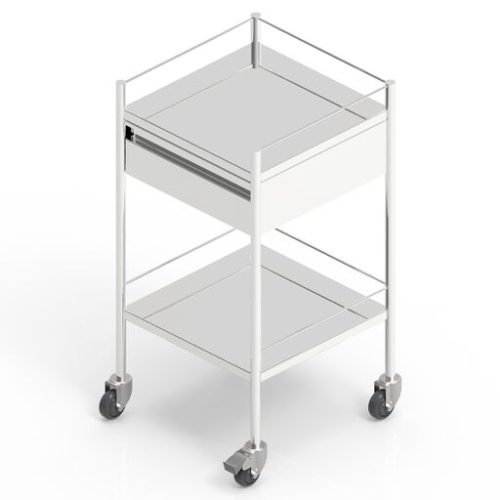 Stainless Steel Ward Trolley with 1 Drawer