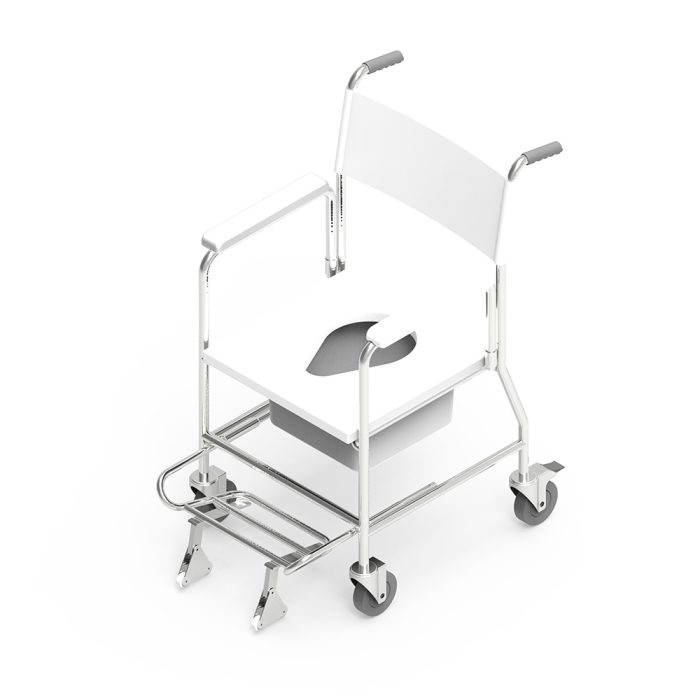 Mobile Commode with Anti-Tipper