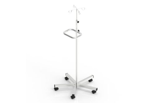 Mobile Infusion Stand with Handle (5 Legs With 4 Hooks)