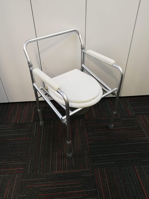 Aluminium Folding Stationary Commode